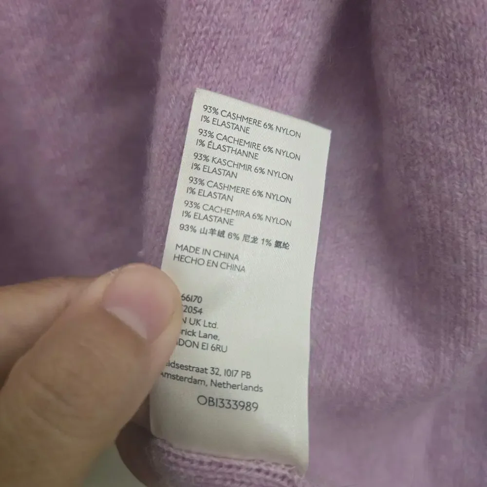 Free People Cashmere Duster Cardigan Size S Park Ave Lilac Pink Pockets Longline - Picture 8 of 9